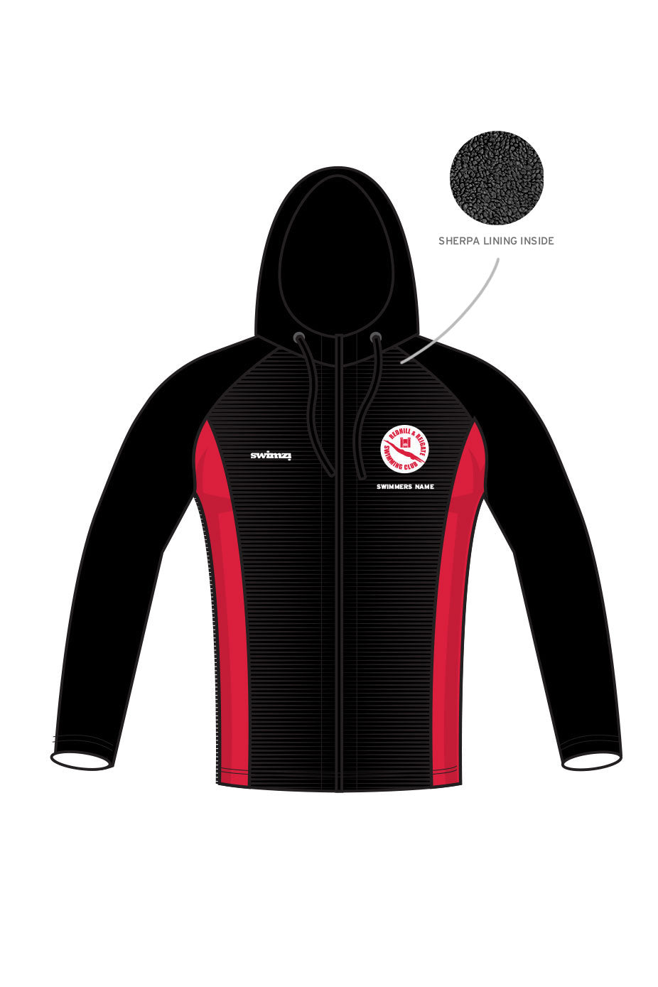 Redhill & Reigate SC Adult Unisex Winter Zipped Performance Hoodie image 0
