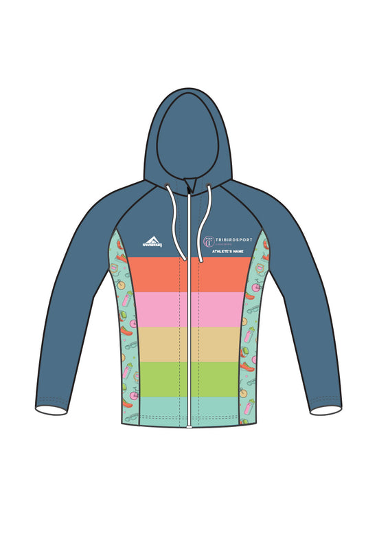 Tribirdsport Coaching Adult Unisex Zipped Performance Hoodie - Blue image 0