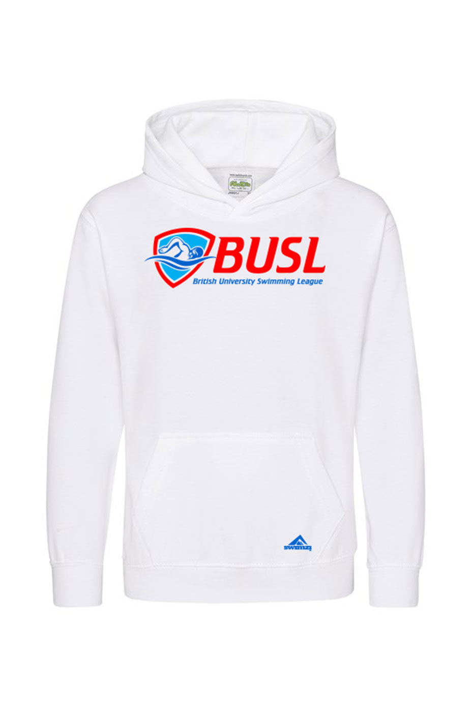 British University Swimming League Adult Unisex Cotton Pullover Hoodie - White image 0