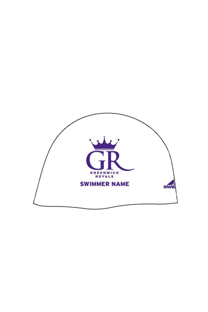 Greenwich Royals SC Adult Unisex Racing Dome Swim Cap  - Silicone Suede image 0