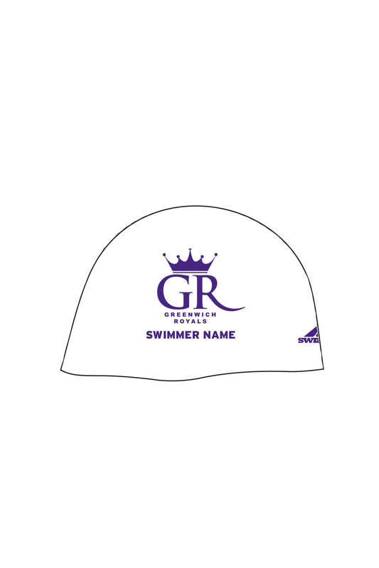 Greenwich Royals SC Adult Unisex Racing Dome Swim Cap  - Silicone Suede image 0
