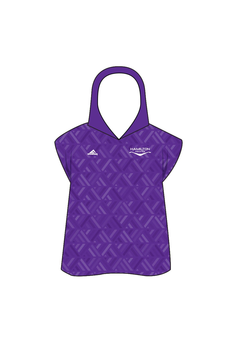 Unisex Learn To Swim Poncho - Purple image 0