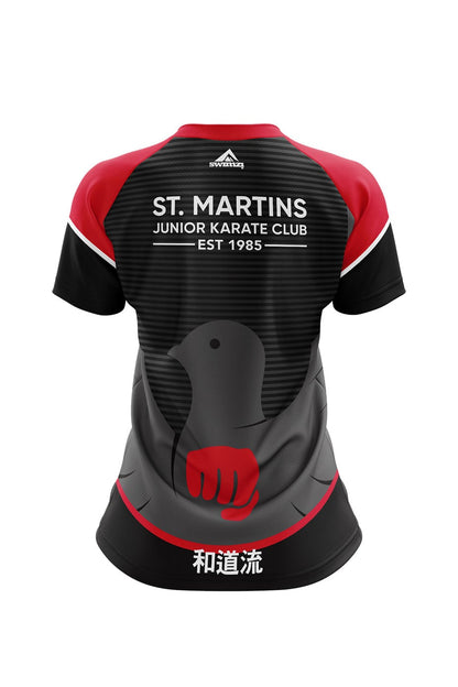 St Martins Karate Club Adult Female Club Shirt - V-Neck - Lower Grades image 1