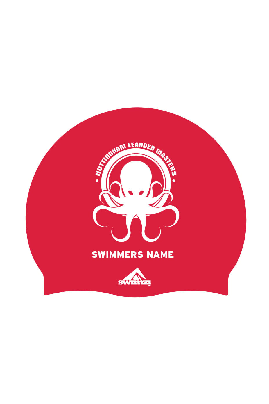 Club Swim Cap - Silicone Suede - Red image 0
