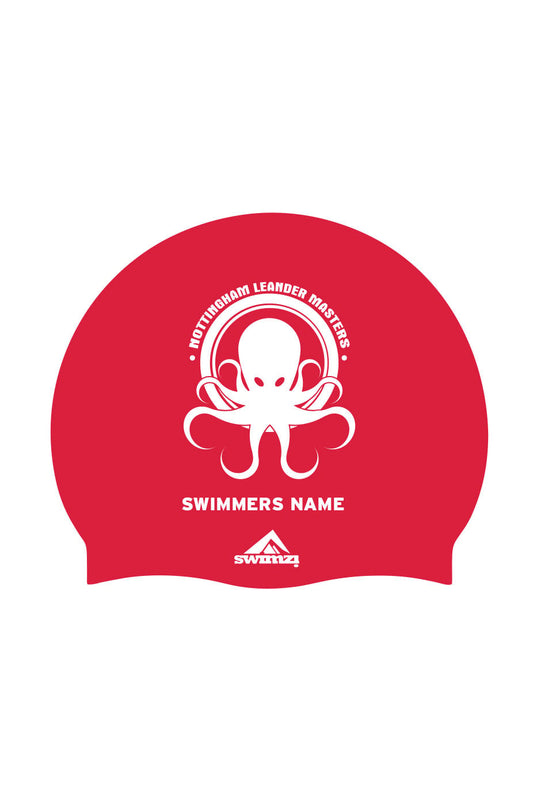 Club Swim Cap - Silicone Suede - Red image 0