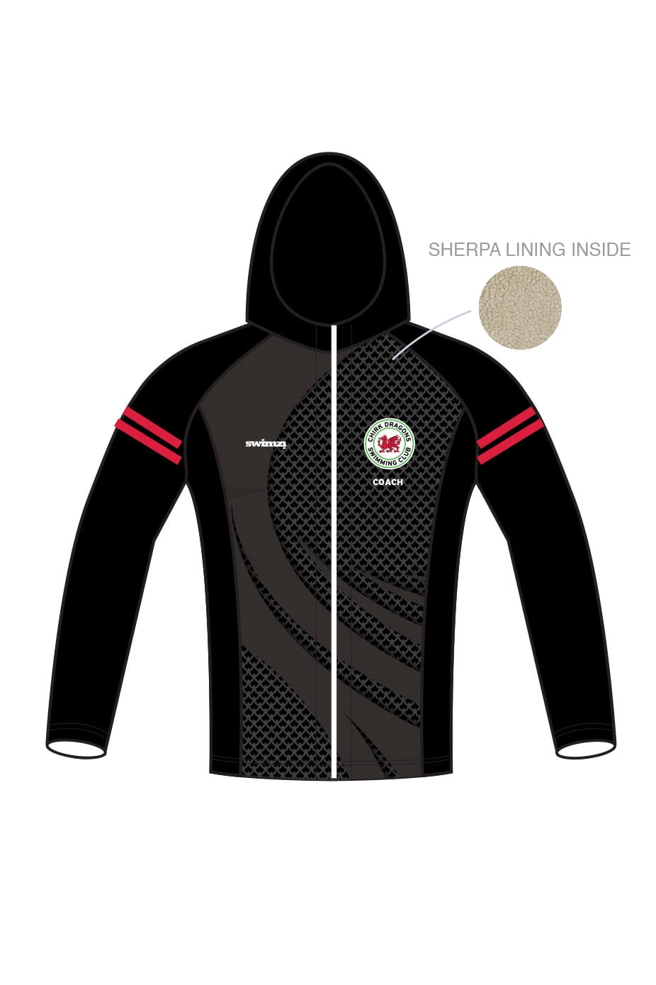 Chirk SC Adult Unisex Winter Coach Zipped Performance Hoodie image 0