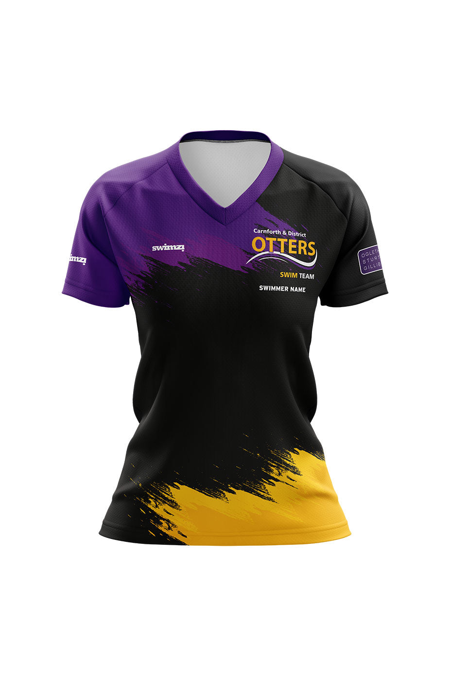 Carnforth & Dist Otters Adult Female Club Shirt - V-Neck image 0