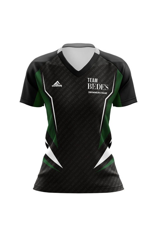 Schools Swimming Super League Kids Female Team Bede's Club Shirt - V-Neck image 0