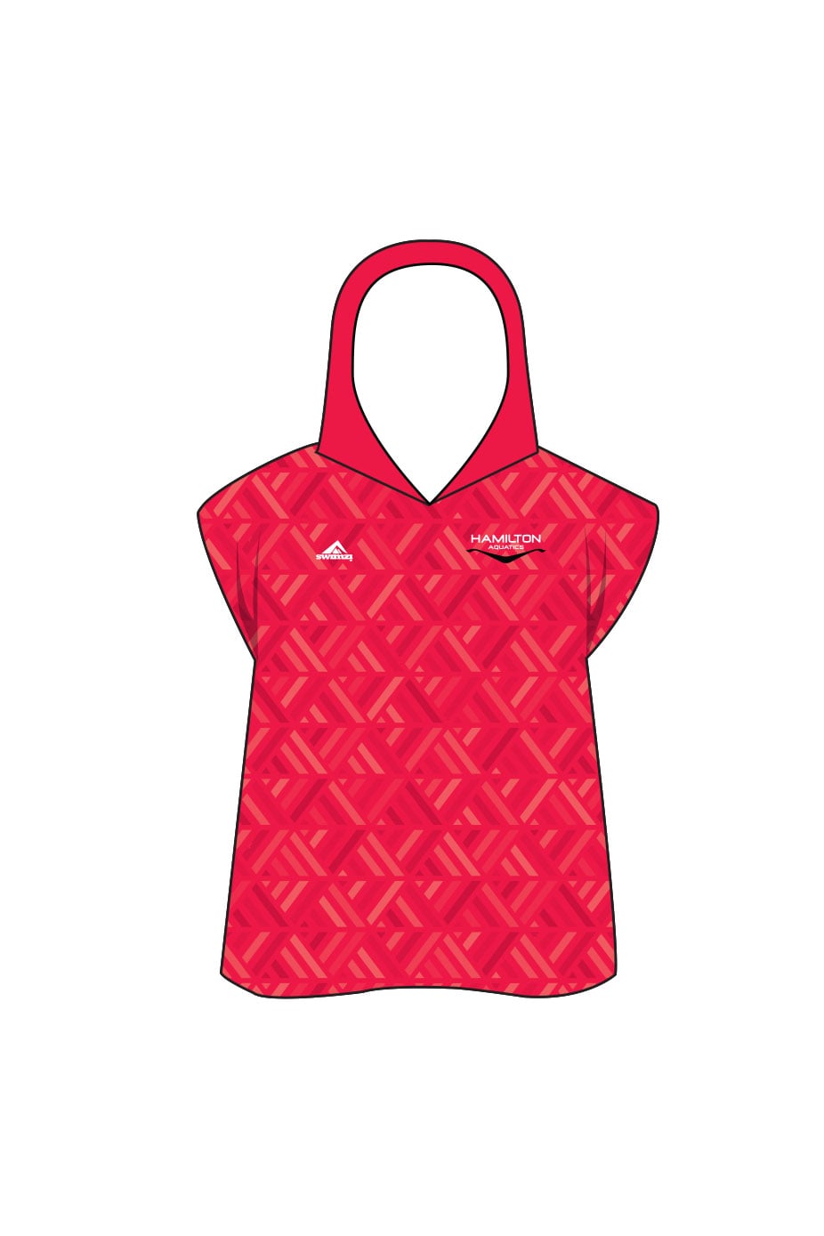 Unisex Learn To Swim Poncho - Red image 0