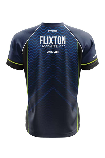 Flixton Swim Team Adult Unisex Polyester Coach Shirt - V-Neck image 1