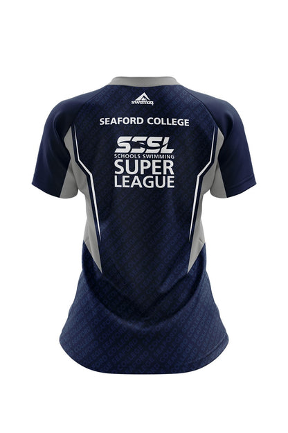 Schools Swimming Super League Adult Female Seaford College Club Shirt - V-Neck image 1