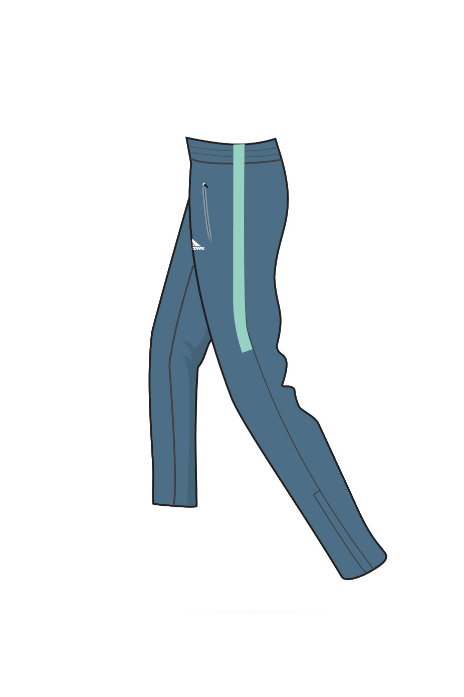 Tribirdsport Coaching Adult Female Performance Bottoms - Blue image 1