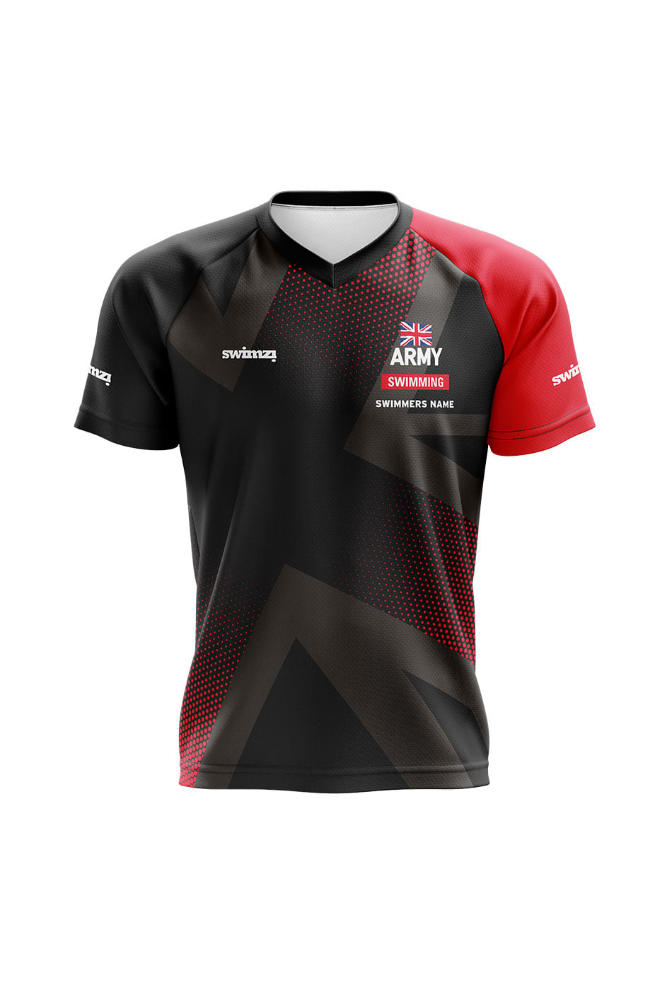 Army Swimming & Triathlon Adult Unisex Swimming Club Shirt - V-Neck image 0