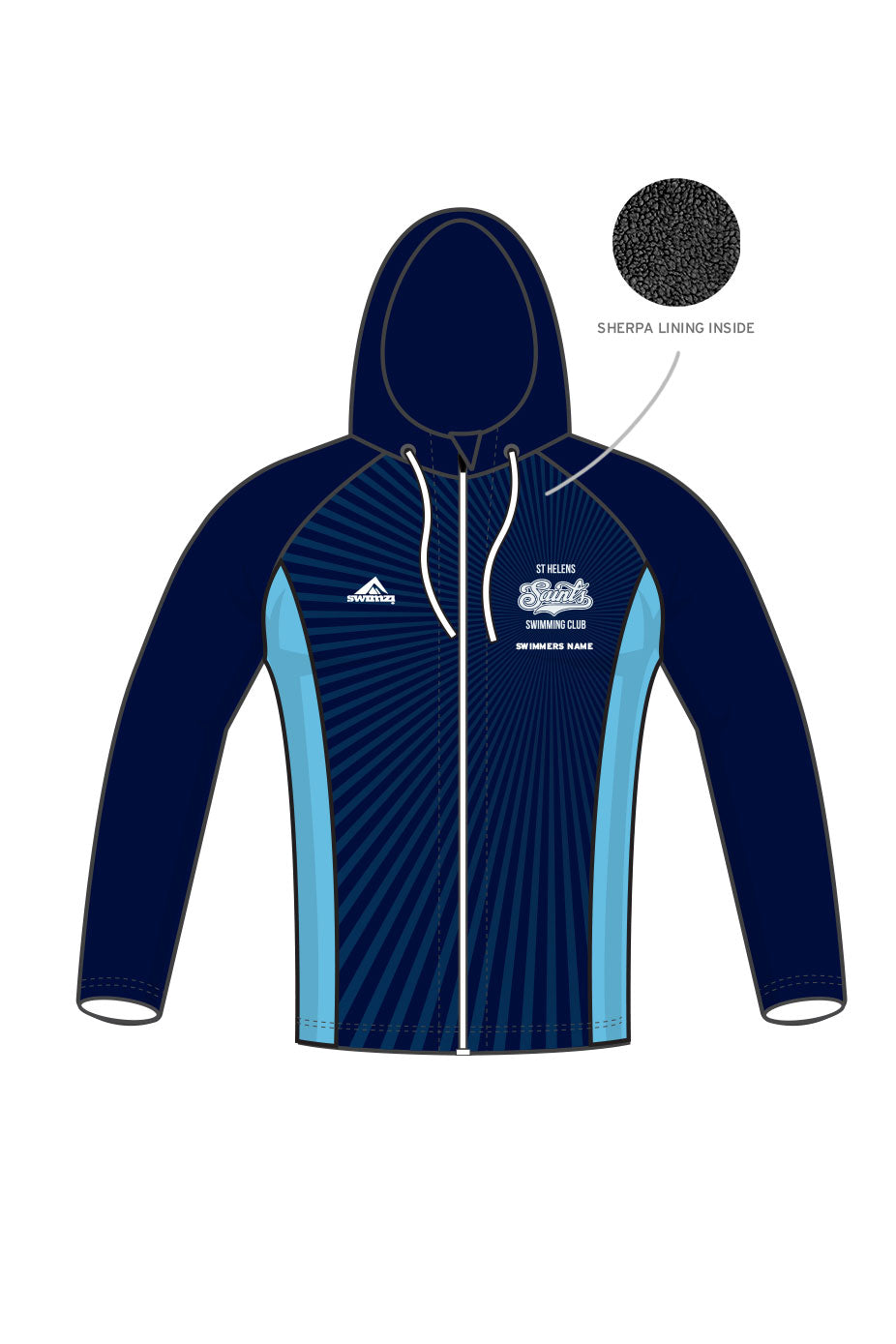St Helens SC Adult Unisex Winter Zipped Performance Hoodie image 0