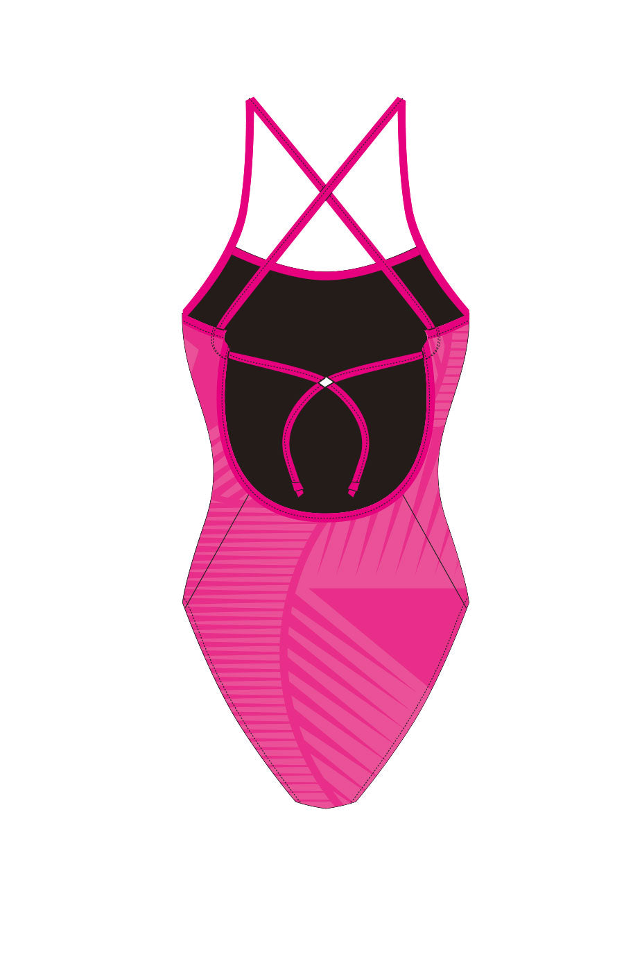 Hatfield SC Adult Female Tie Back Swimsuit - Pink image 1