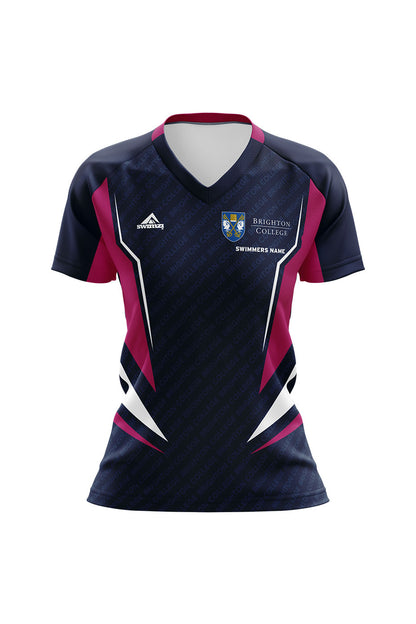 Schools Swimming Super League Kids Female Brighton College Club Shirt - V-Neck image 0