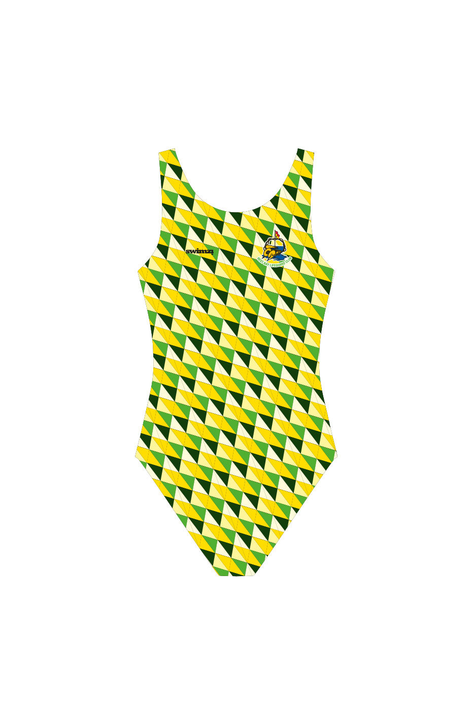Rest Bay Lifeguards SC Adult Female Broadstrap Swimsuit - Green image 0