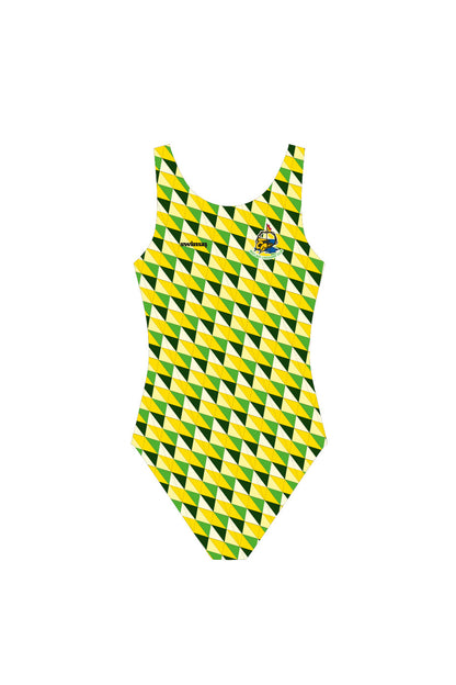 Rest Bay Lifeguards SC Adult Female Broadstrap Swimsuit - Green image 0