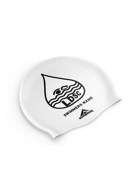 Unisex Club Swim Cap - Silicone Suede - White image 0