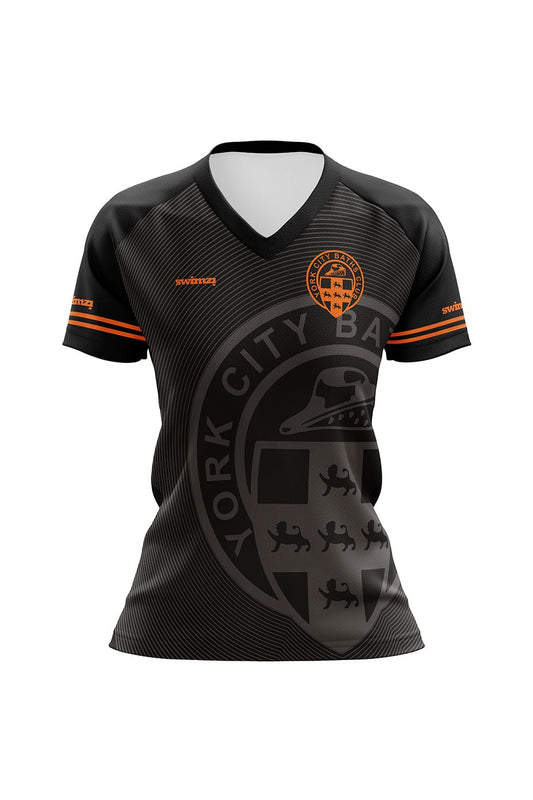 York City Baths Club Kids Female Polyester Club Shirt - V-Neck image 0