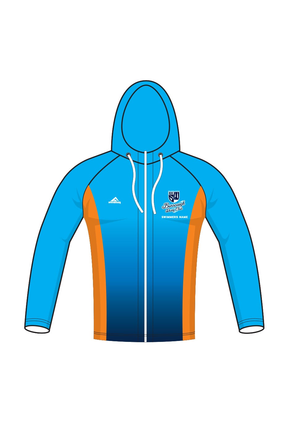 Burscough Diving Club Adult Unisex Zipped Performance Hoodie image 0