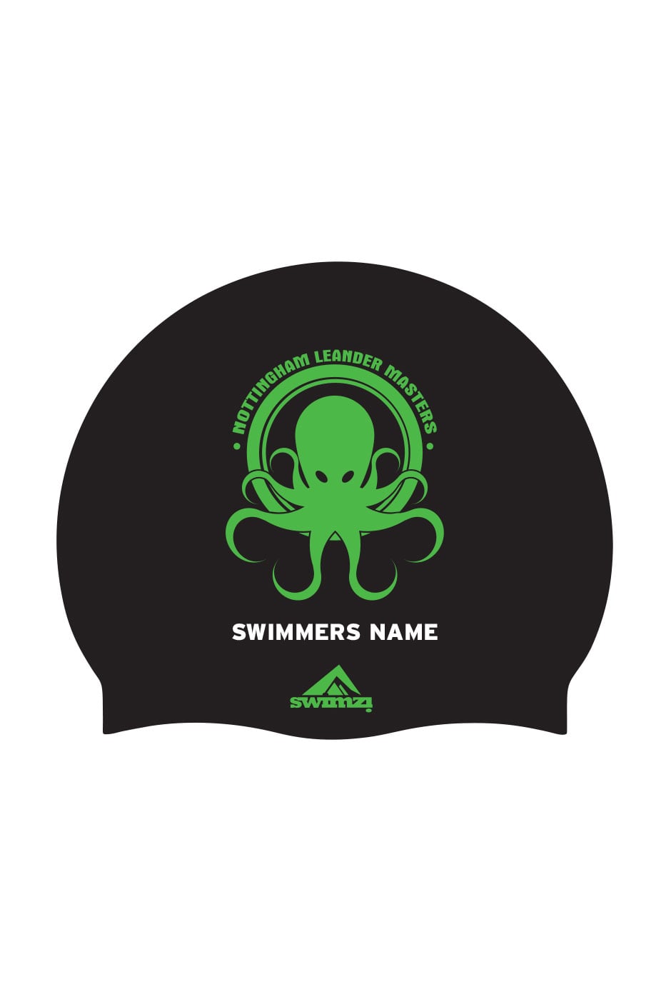 Club Swim Cap - Silicone Suede - Black image 0