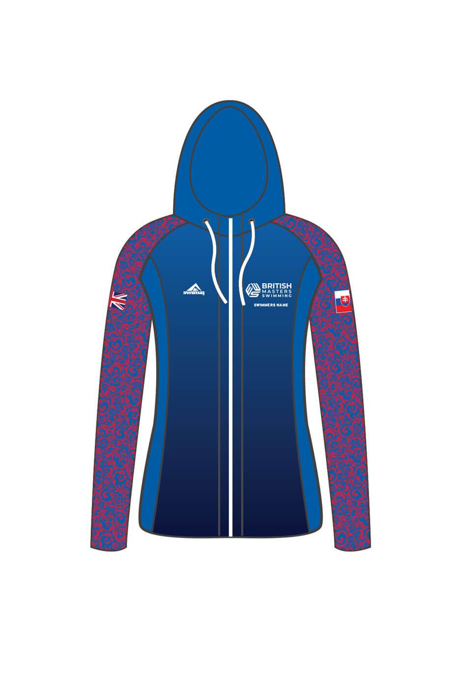 British Masters Swimming Adult Female Zipped Performance Hoodie - Navy image 0