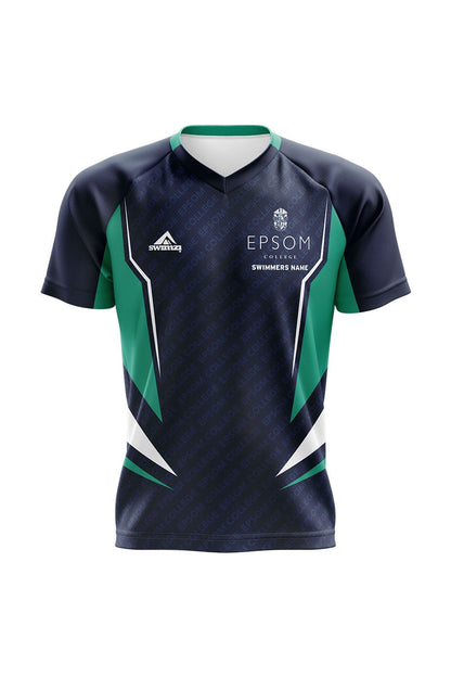 Schools Swimming Super League Kids Unisex Epsom College Club Shirt - V-Neck image 0