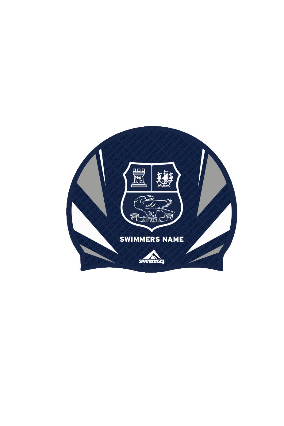 Unisex Seaford College Swim Cap - Silicone Suede image 0