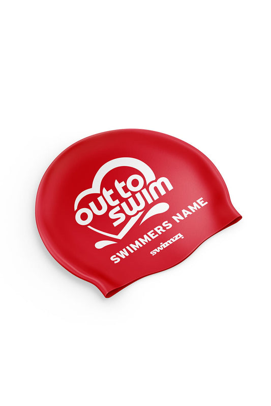 Unisex Club Swim Cap - Silicone Suede - Open Water Red image 0