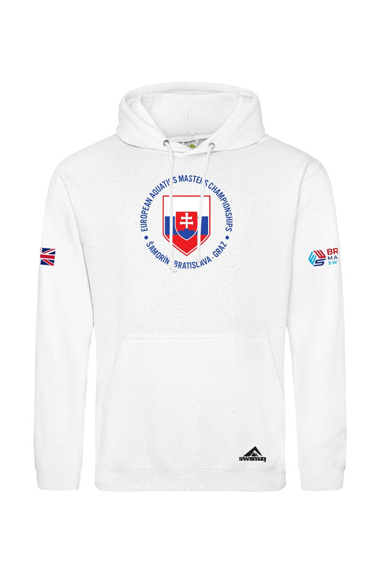 British Masters Swimming Adult Unisex Cotton Pullover Hoodie - White image 0