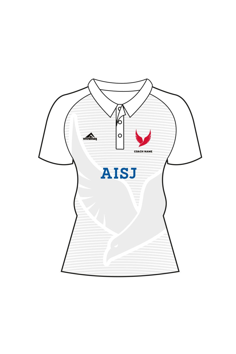 American International School of Jeddah Adult Female Volleyball Coach Shirt - Polo Neck image 0