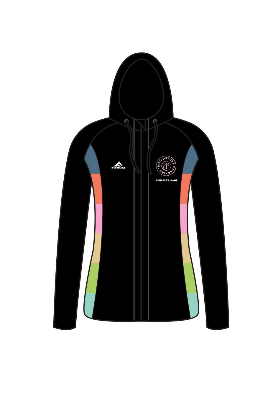 Tribirdsport Coaching Adult Female Zipped Performance Hoodie - Black image 0