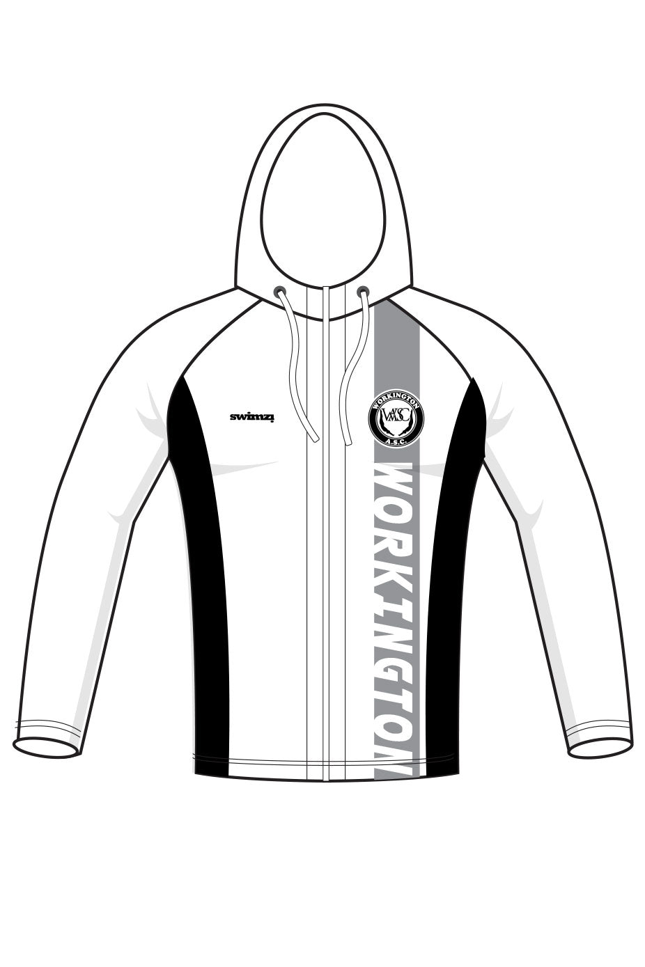 Workington ASC Adult Unisex Zipped Performance Hoodie image 0
