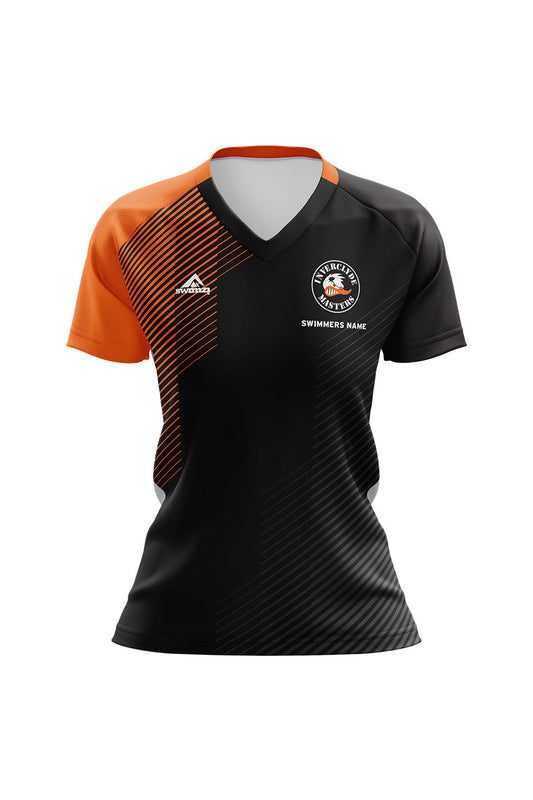 Inverclyde Masters SC Adult Female Club Shirt - V-Neck - Black image 0
