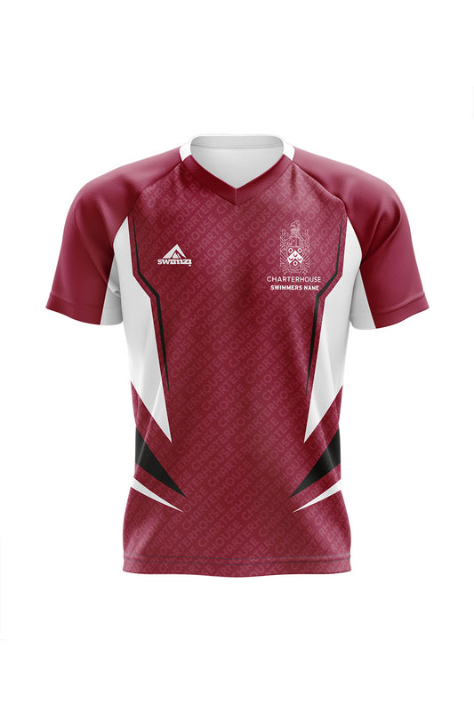 Schools Swimming Super League Kids Unisex Charterhouse Club Shirt - V-Neck image 0