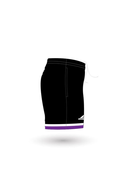 Newham & University of East London Swimming Club Adult Unisex Sport Shorts - Zipped Pockets - Black image 1