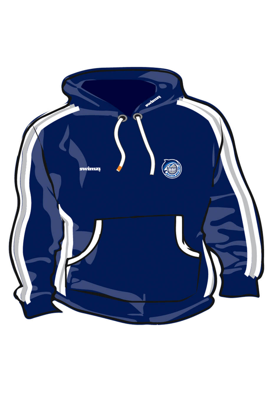 Bicester Blue Fins SC Adult Unisex Sweat Pullover Hoodie image 0