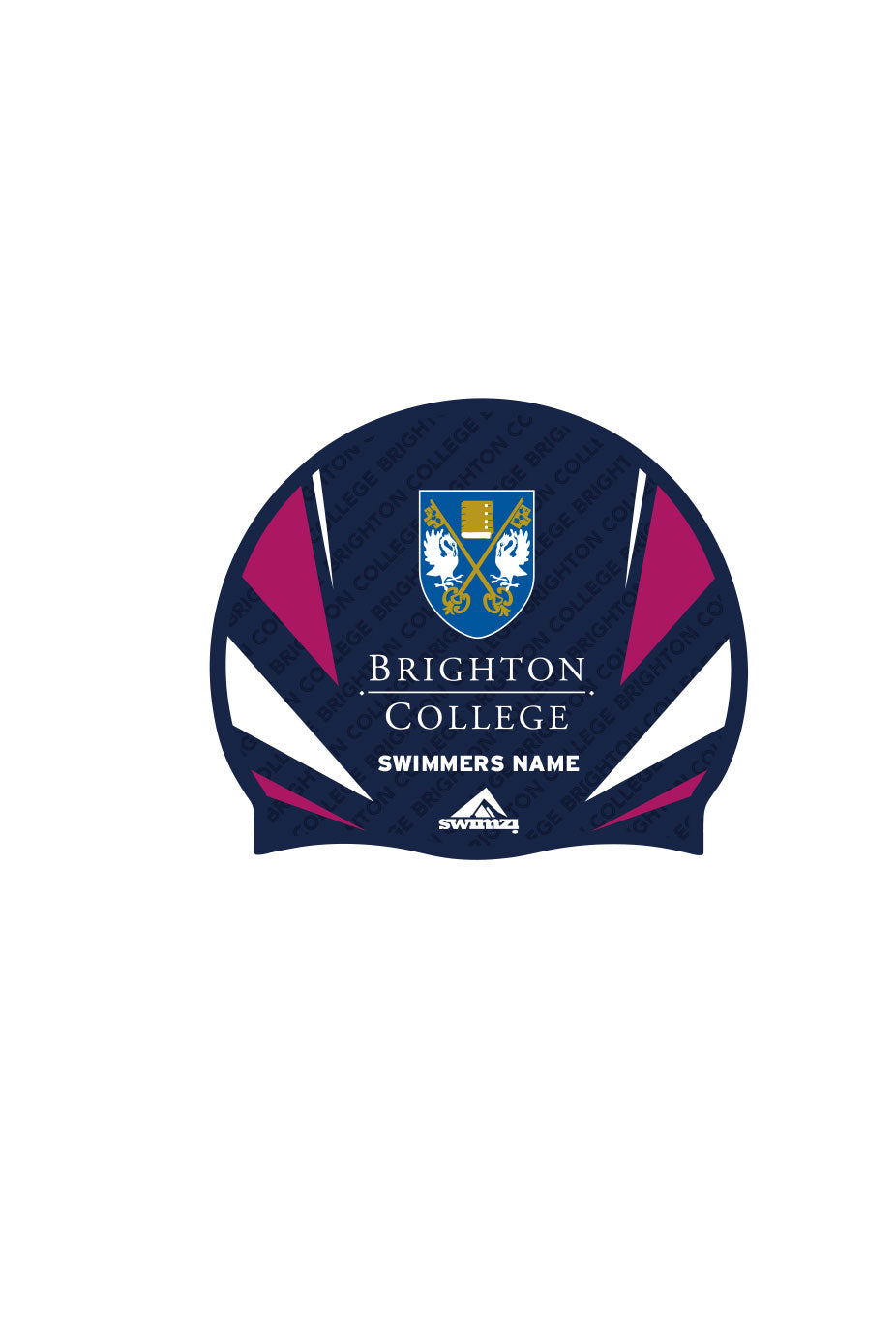 Unisex Brighton College Swim Cap - Silicone Suede image 0