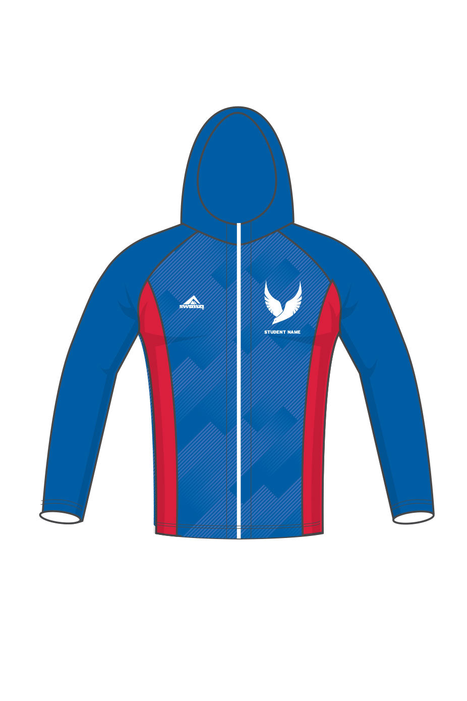 American International School of Jeddah Adult Unisex Volleyball Zipped Performance Hoodie image 0