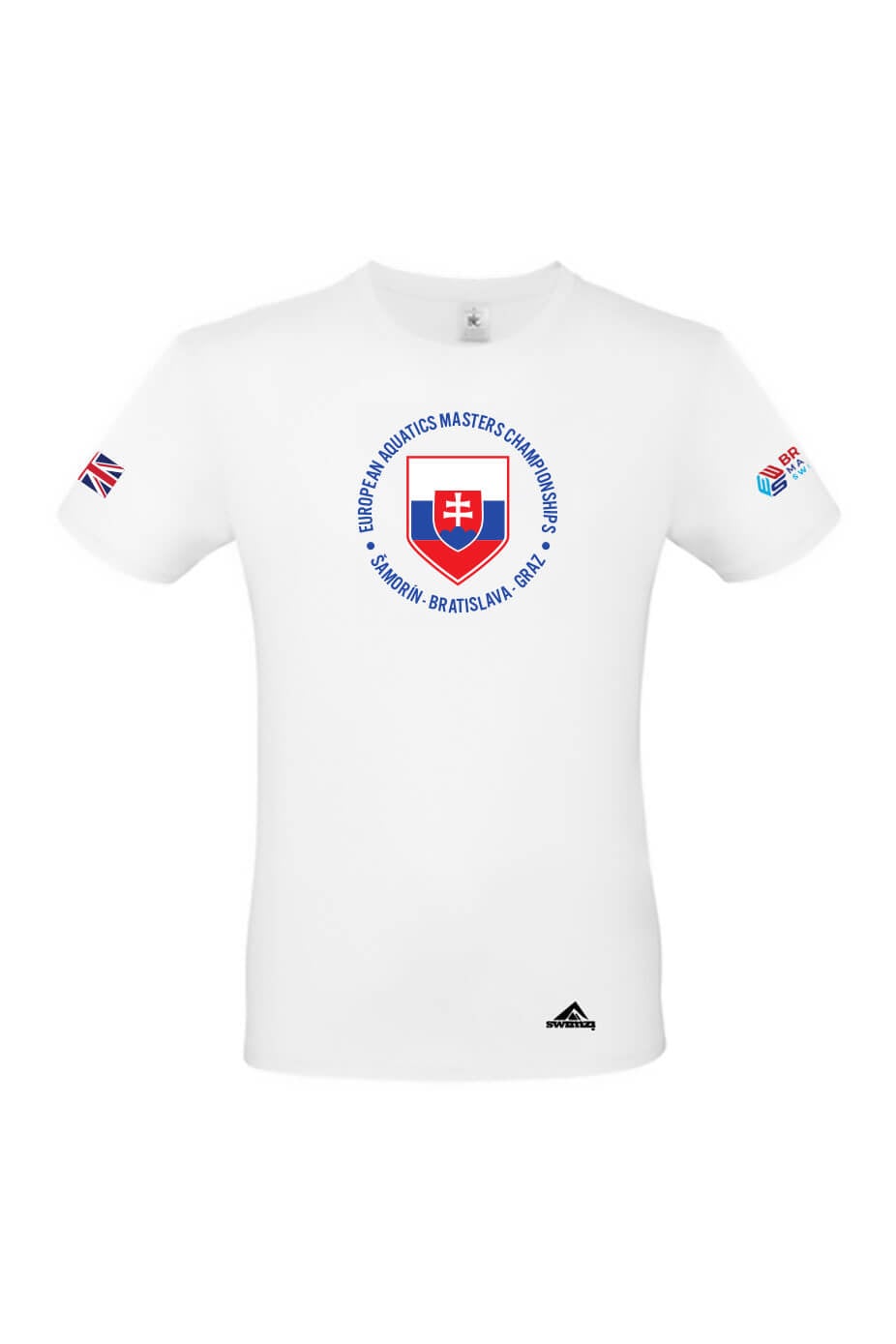 British Masters Swimming Adult Unisex Cotton Shirt - Crew Neck - White image 0