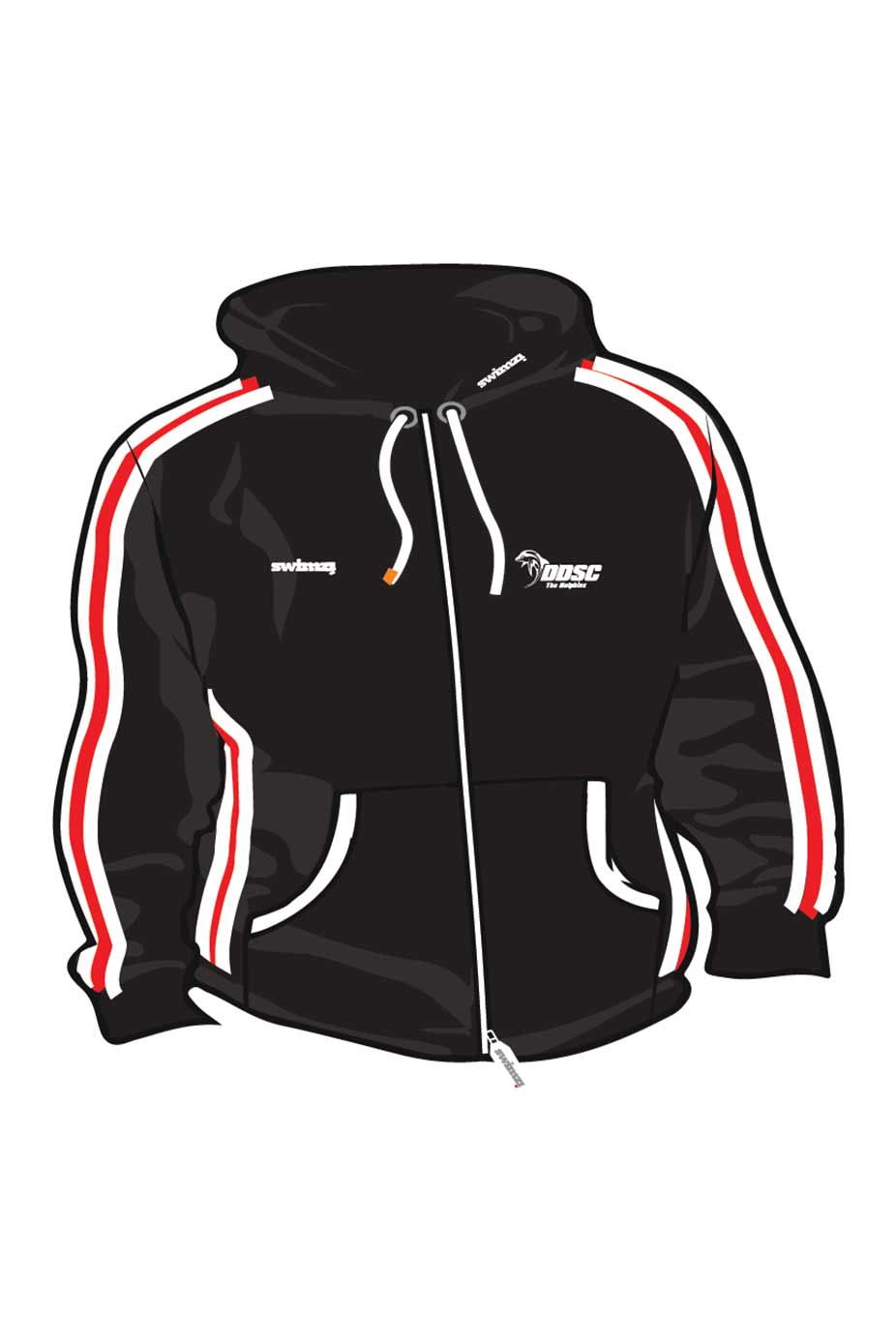 TEAMWEAR OUTLET SHOP! Adult Daventry Dolphins SC Unisex Sweat Zipped Hoodie image 0