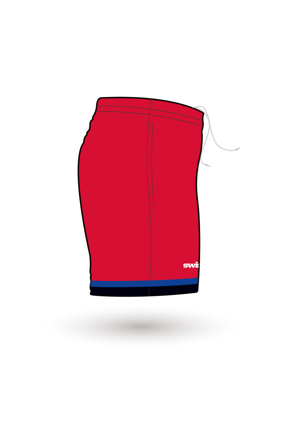 Aberystwyth Surf Lifesaving Club Adult Polyester Sport Shorts image 1