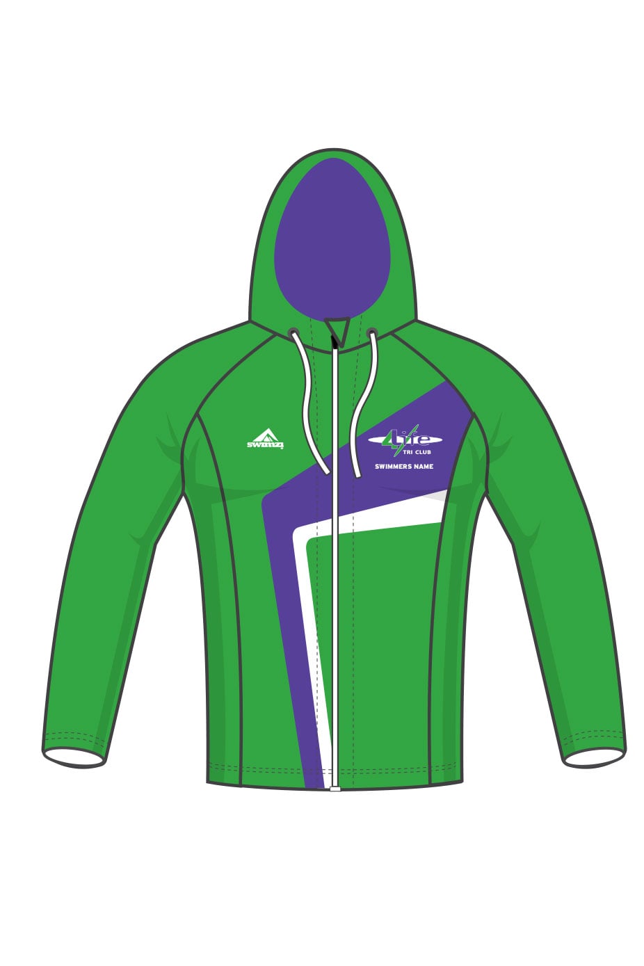 4 Life TC Adult Unisex Zipped Performance Hoodie image 0