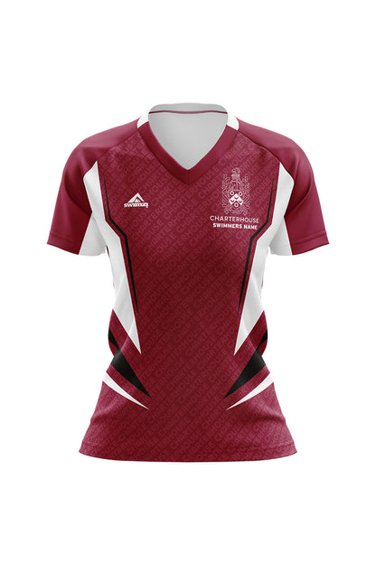 Schools Swimming Super League Kids Female Charterhouse Club Shirt - V-Neck image 0