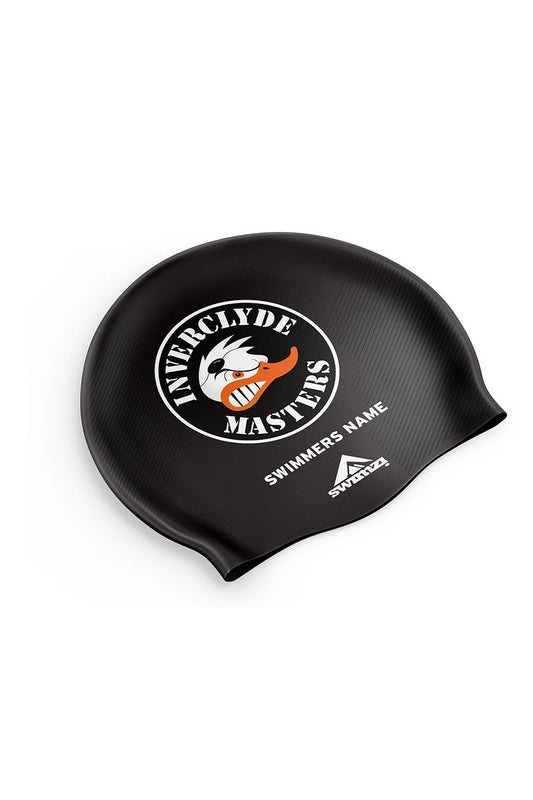 Unisex Club Swim Cap - Silicone Suede - Black image 0