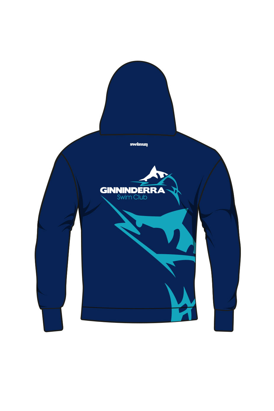 Ginninderra Swim Club Adult Unisex Pullover Performance Hoodie image 1