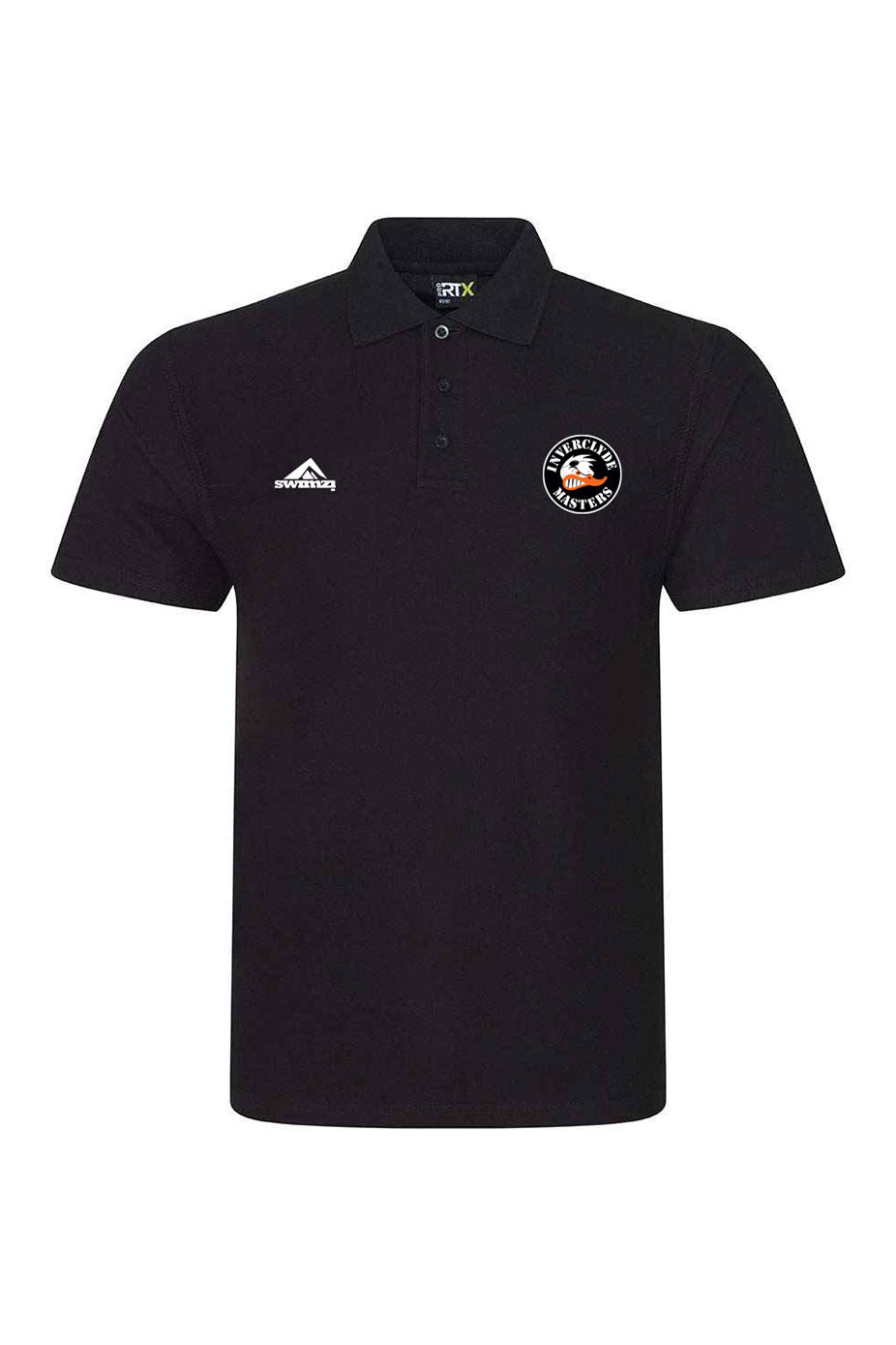 Inverclyde Masters SC Adult Unisex Cotton Polo Shirt - Black image 0