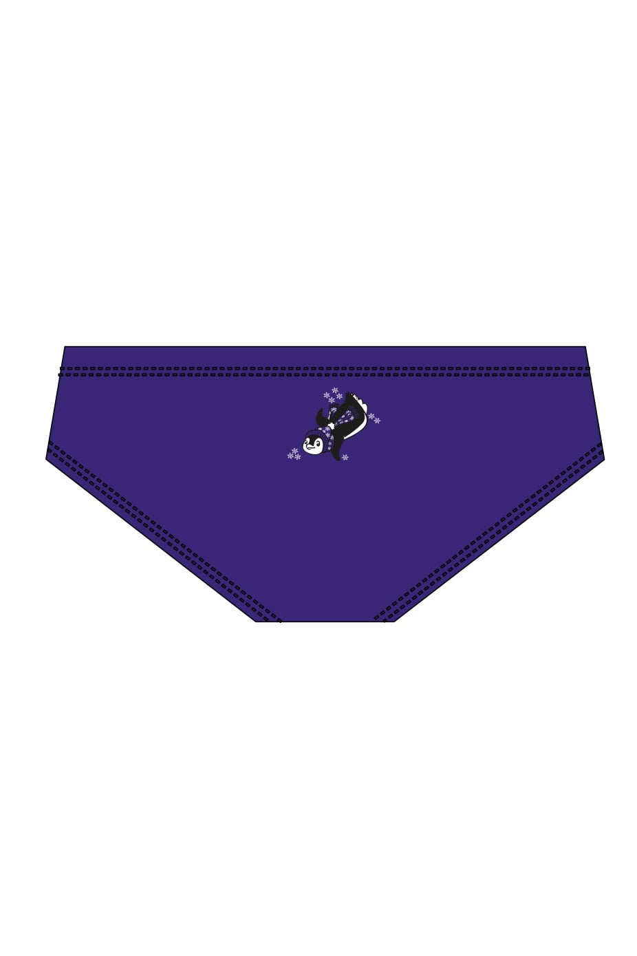 Polar Bear Challenge Adult Male Penguin 8cm Trunks - Purple image 1