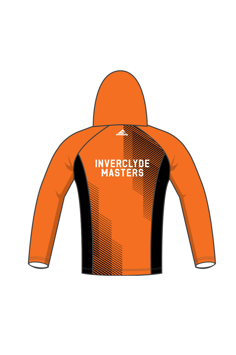 Inverclyde Masters SC Adult Unisex Zipped Performance Hoodie - Orange image 1